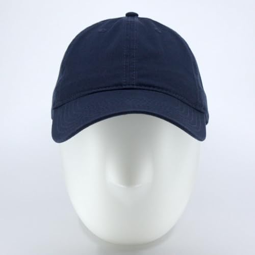 Classic Blank Dad Hat Cotton Adjustable Strap Baseball Cap - color: Navy