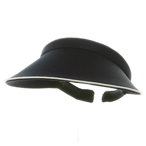Piping Clip On Visor - color: Navy