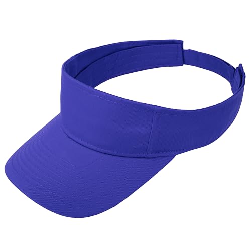 Sport Sun Visor for Women Men Golf Tennis Softball, Adjustable Empty Top Hats - color: Royal