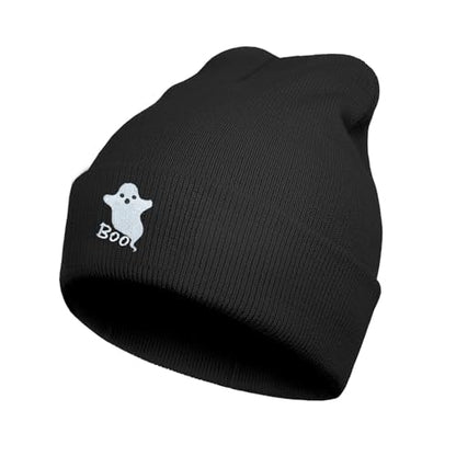 Cool Graphic Beanie for Men and Women - Black - color: Ghost