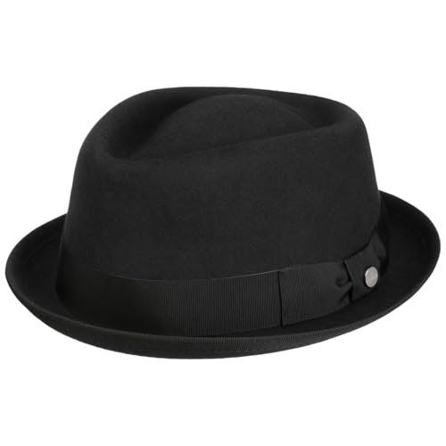Lierys Diamond Crown Pork Pie Hat Women/Men | - color: Black, size: 6 3/4-6 7/8