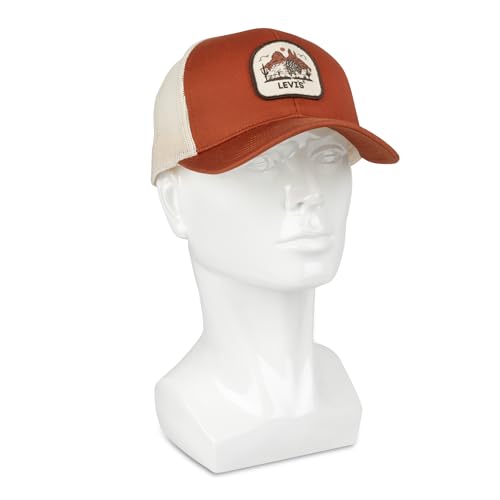Levi's Men's Classic Style Logo Trucker Hat - Adjustable Lightweight - color: Orange
