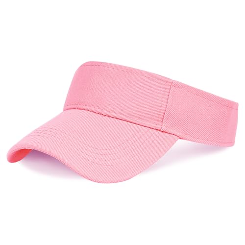 Rbenxia Adjustable Sport Visors Sun Visor Hats Cap Visors Women Men - color: Pink