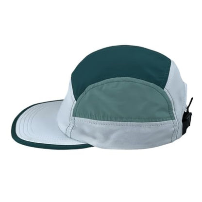 FASHIXD 5 Panel Hats for Men Baseball Cap Outdoor Sports Running Cap - color: White/Darkgreen
