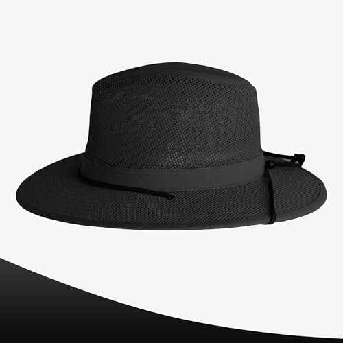 Henschel Hats Original Aussie Breezer Sun Hat for Summer Outdoor Use - color: Black, size: Large