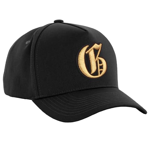Daxton Premium Trucker Hat Twill 5 Panel Cap Vintage Custom Embroidery Logo Letter or Number - color: Black Hat-black Gold Logo, style: Letter: G
