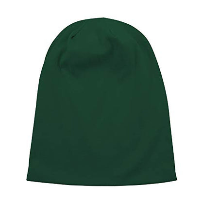 Unisex Slouchy Beanie Cotton Lightweight Beanie Hat Skull Cap Night Sleep Hat Hip-Hop Hat - color: Red & Green