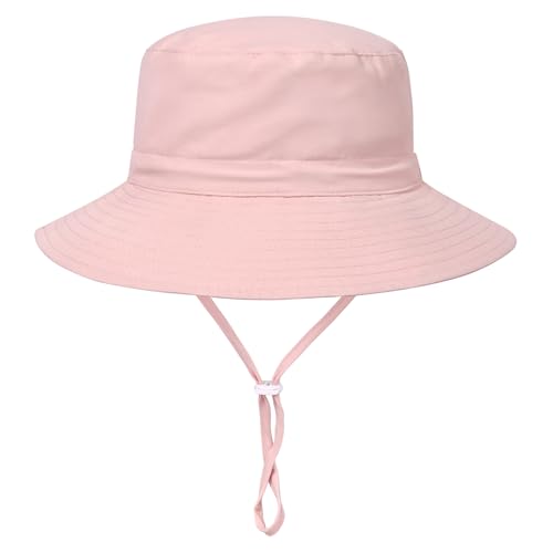Women Wide Brimmed Sun Hat,Summer Foldable Beach Bucket Hat with UV Protection for Women Young Girls - color: Pink