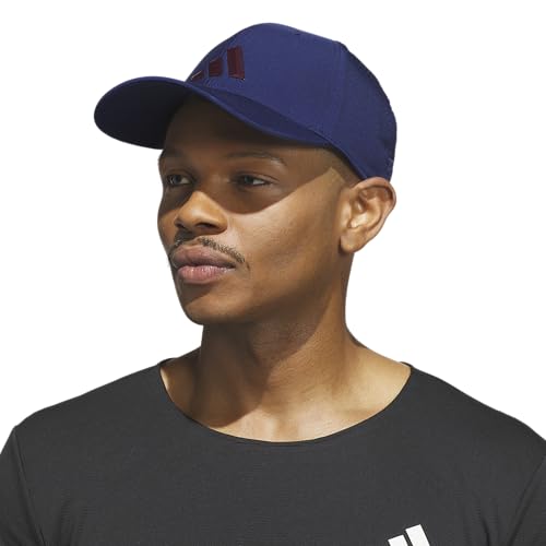 adidas Men's Gameday Stretch Fit Hat - color: Dark Blue/Active Maroon/5, size: Large-X-Large