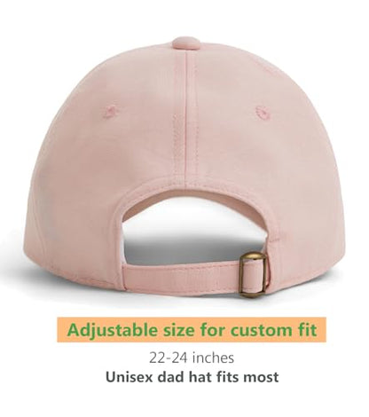 Linen Cotton Baseball Cap, Summer Breathable Dad Hat Men Women - color: Pink