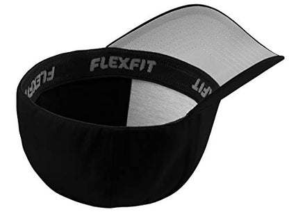 The Blackout American Flag 6277 Flex Fitted Baseball Cap - Custom Embroidered Black USA Flag Flex-Fitted Baseball hat - color: Black, size: Small-Medium
