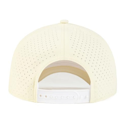 BOTVELA Men Adjustable Snapback Laser Cut Mesh Baseball Cap - color: Beige