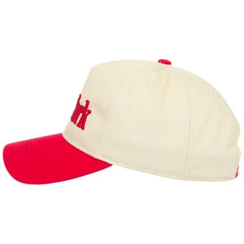 E BY ELIDAN New York Trucker Snapback Hat 3D Embroidered Baseball Cap - color: Cream Red
