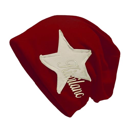 Y2K Slouch Hat Star Beanie Hat Grunge Accessories Winter Warm Cap Retro Design Knit Beanie for Women Men - color: Red