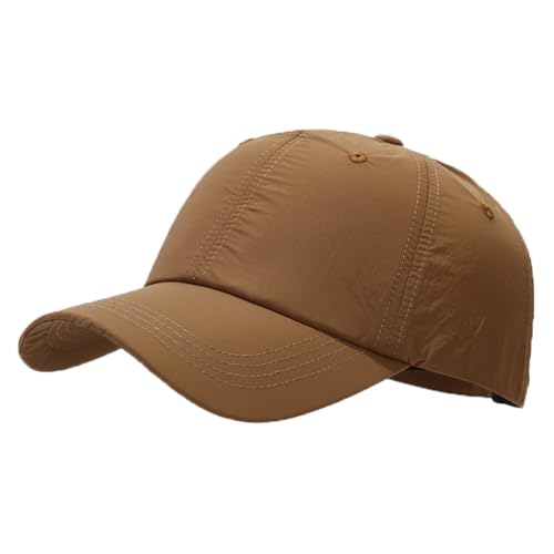 Waterproof Quick Dry Baseball Cap for Men Women Lightweight UV Protection Summer Hats for Outdoor Sports - color: Brown