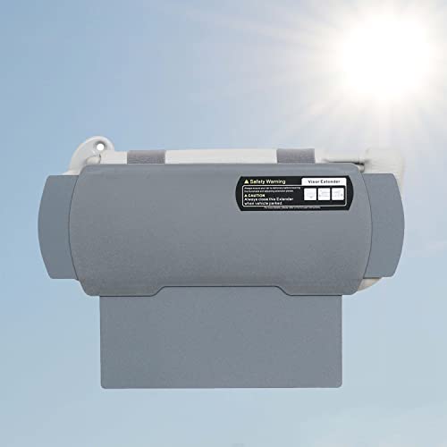 Anti-Glare Sun Visor Extender Sunshade UV Blocker Gray 1 pc - color: gray