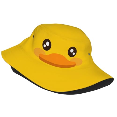 Bucket Hat for Men Women Funny Hat Unisex Foldable Summer Travel Beach Hat - color: Little Yellow Duck Bucket Hats