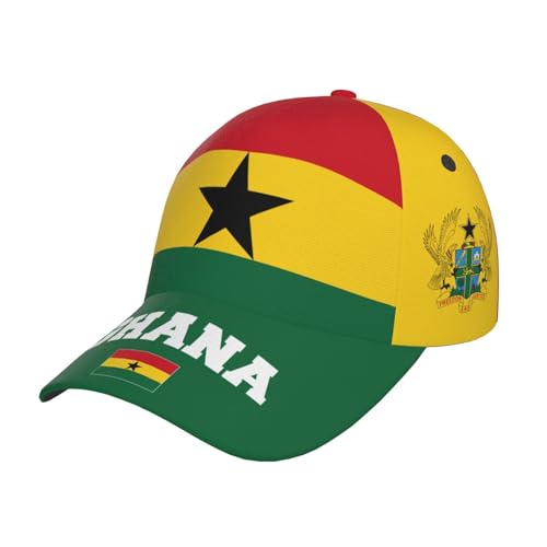 National Flags Baseball Cap for Men Women, Adjustable Trucker Hat Sun Visor Caps, Outdoor Dad Cap Patriotic Hat - color: Ghanaian Flag