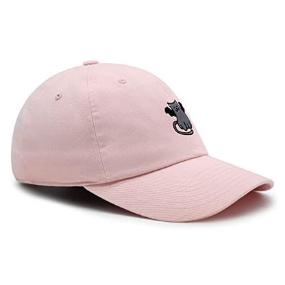 JPAK Bat-cat Premium Dad Hat Embroidered Cotton Baseball Cap Cat Kitty - color: Light Pink