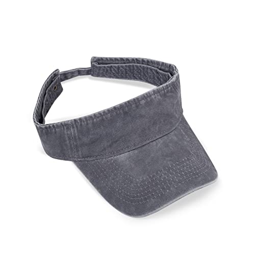 HH HOFNEN Sports Sun Visor Hats Cotton Adjustable Golf Caps for Men Women - color: #1c Gray