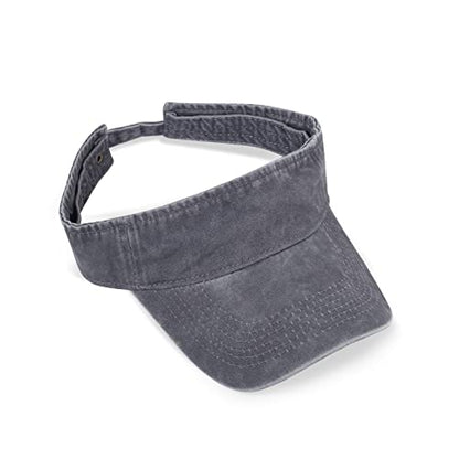 HH HOFNEN Sports Sun Visor Hats Cotton Adjustable Golf Caps for Men Women - color: #1c Gray