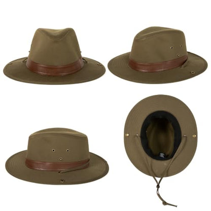 TOP-EX Aussie Safari Sun Hat for Men & Women, UPF 50+ Wide Brim, M-XXL Fit - color: Olive Green, size: Large