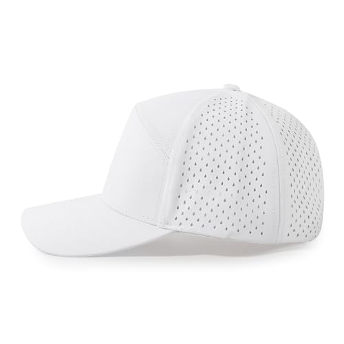 HH HOFNEN Quick Dry Baseball Cap Snapback Golf Trucker Hat for Man Women - color: 1-white