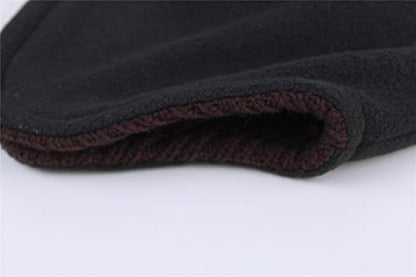 Connectyle Men's Knit Winter Hat with Ear Flaps Fleece Lined Beanie Warm Knitted Skull Cap Beanies Watch Hat - color: Coffee