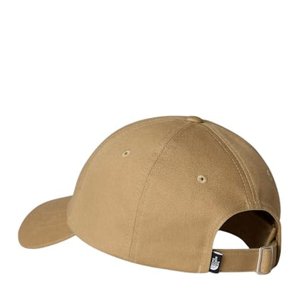 The North Face Norm Baseball Hat | Shallow Fit Ball Cap with Embroidered Logo, Adjustable Strap Closure & Silver Buckle - color: Khaki Stone