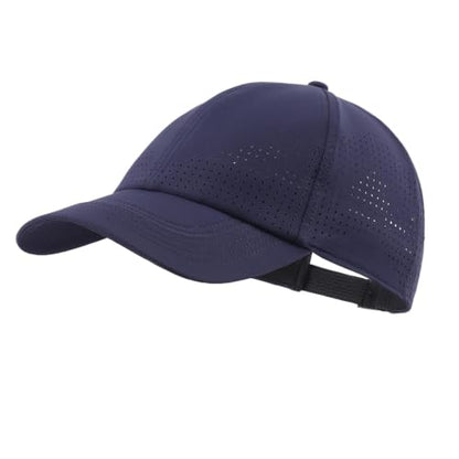 Home Prefer Mens Womens UPF50+ Sun Hat Athletic Adjustable Baseball Cap Quick Dry UV Protection Workout Running Golf Hat - color: Navy Blue, size: Large