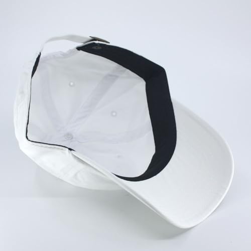Washed Canvas Combed Cotton Unstructured Soft Crown Adjustable Dad Hat Baseball Cap - color: White