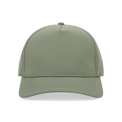 5 Panel Baseball Cap Quick Dry Mesh Snapback Hat for Women Men - color: Black+navy+lightgrey+sagegreen