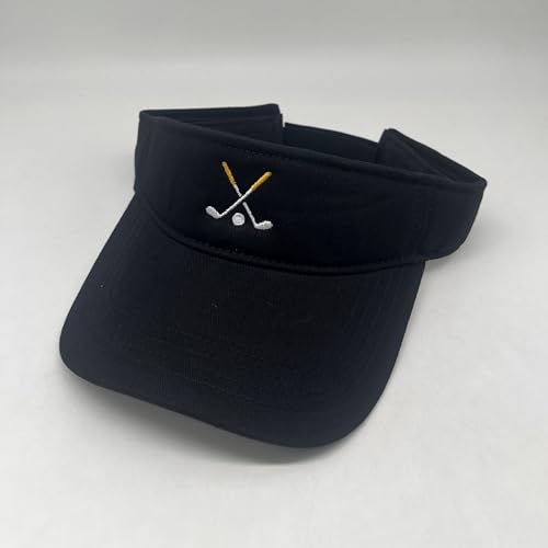 Embroidered Adjustable Sun Visor for Women Men Outdoor Golf Tennis - color: Golf/Black