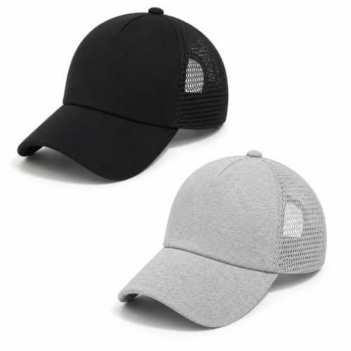 Toddler Baby Boy Girl Baseball Hats Kids Sun Hats Adjustable Summer Caps - color: Black/Gray, size: 3-12 Months