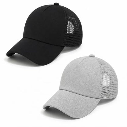 Toddler Baby Boy Girl Baseball Hats Kids Sun Hats Adjustable Summer Caps - color: Black/Gray, size: 3-12 Months