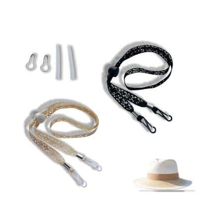 Lace Hat Wind Strap Adjustable Chin Cord Set of 2