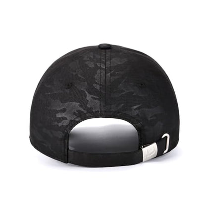 Men's Quick Dry Baseball Cap Original Camouflage Laser Perforated Breathable Golf Ball Caps Curved Brim Structured Hats - color: Navy