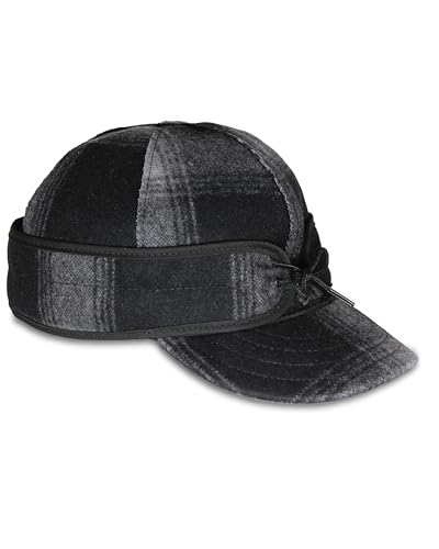Stormy Kromer The Original Cap - color: Black/Gray Plaid, size: 7 7/8