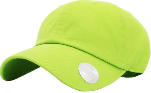KBETHOS® Classic Washed Cotton Baseball Cap - color: Lime