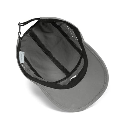 Clakllie Quick Dry 5 Panel Cap for Men Summer Folding Outdoor Hat Breathable Baseball Cap Unstructured Running Hiking Hats - color: Bs26zd01-mediumgray