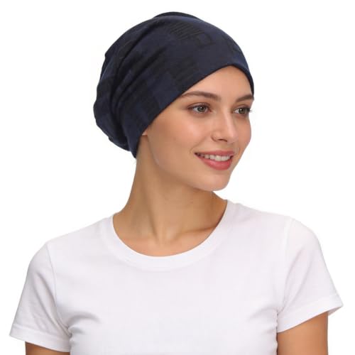 Ruphedy Men Slouchy Beanie Summer Long Oversize Thin Lightweight Skull Cap B011h - color: B403-navy, size: One Size