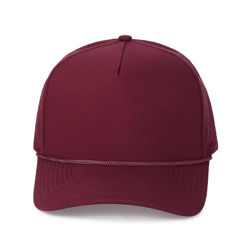 HH HOFNEN Quick Dry Baseball Cap Snapback Golf Trucker Hat for Men Women - color: #1 Red