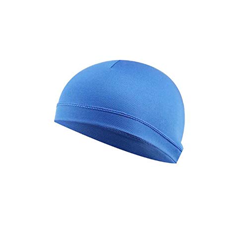 Helmet Skull Caps Sport Cycling Sweat Wicking Helmet Liner Quick Dry Running Hat for Men and Women - color: Dark Blue