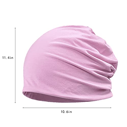 XYIYI Womens Chemo Headwear Hats Cotton Slouchy Beanie Cap Scarf - color: 2pcs Black Purple-o