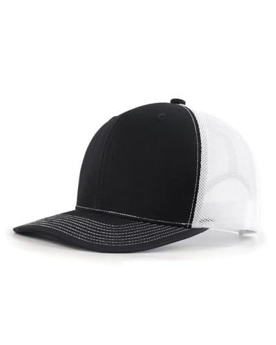 Zylioo XXL Trucker Hat for Big Heads Men Women,2 Tone Mesh Snapback Cap - color: Black-c, size: X-Large-XX-Large