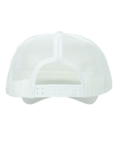 Gelante Polyester Foam Front, Mesh Back 5 Panel Sublimation Trucker Baseball Cap Snapback Hat - color: White