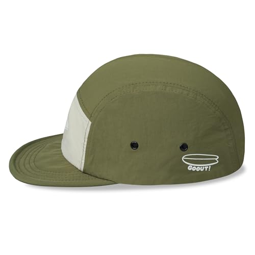 Clakllie Quick Dry Short Brim Hats for Men 5 Panel Running Hat Waterproof Baseball Cap Outdoor Hiking Hat Flat Bill Cadet Cap - color: Cdus-bssd2567-army Green