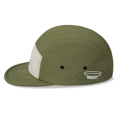 Clakllie Quick Dry Short Brim Hats for Men 5 Panel Running Hat Waterproof Baseball Cap Outdoor Hiking Hat Flat Bill Cadet Cap - color: Cdus-bssd2567-army Green