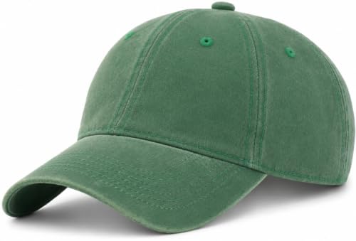 Vintage Washed Cotton Baseball Caps Men Women Adjustable Unstructured Low Profile Dad Hat - color: 1p-kelly