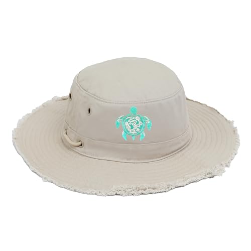 Bucket Hats Sun Hat UV Protection Packable Fishing Hats for Women Lightweight Hiking Hat - color: Sea Turtle